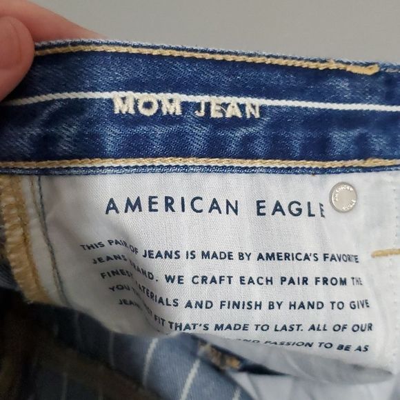 AMERICAN Eagle 29x29 striped high rise size 4 mom jeans - Picture 6 of 7